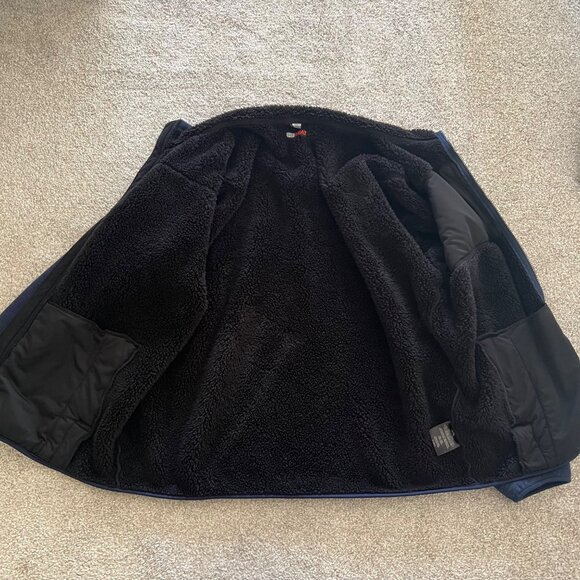 32 Degrees Heat Super Soft Shell Sherpa Fleece Full Zip Mock Collar Mens Jacket - Picture 4 of 9